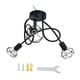 thumbnail image 2 of Lámpara De Techo, Lámpara De Araña De Hierro Hueco, Soporte Para Lámpara Colgante De 3 Cabezales, Fácil De Instalar Para Dormitorio, Oficina, Comedor, 2 of 7