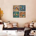 thumbnail image 4 of Bird Canvas Wall Art for Bedroom 14x14 4 Pieces Rustic Wall Decor Animal Picture Framed Artwork Vintage Theme Prints Paintings Ready to Hang for Home Bathroom Kitchen Office Decorations, 4 of 6