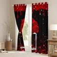 thumbnail image 3 of jejeloiu Chic Flowers Rose Black Out Curtains,Happy Valentine'S Day Curtains Pack of 2 (42x63 Each),Red Glitter Print Bedroom Curtains For Girls,Breathable Home Decor, 3 of 6