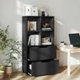thumbnail image 2 of Costway 2PCS 51" 5-Tier 4-Cube Bookcase with 2 Drawers for Living Room, Study, Home Office Black, 2 of 9