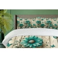 thumbnail image 4 of Ambesonne Rustic Duvet Cover Set, Farmhouse Cold Tone Daisies, Calking, Turquoise and Grey Yellow, 4 of 6