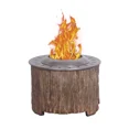 thumbnail image 3 of Afterglow Smokeless Fire Pit, 20.5" Round Wood Burning Stainless Steel Top and TerraFab Material Base,Firepit with Weather Cover Perfect for Outdoor Patio Garden, Woodgrain Brown, 3 of 6