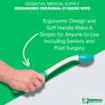thumbnail image 4 of Essential Medical Supply Ergonomic Personal Hygiene Wipe for Toilet Paper and Wet Wipes with Easy Release Button, White, 4 of 8