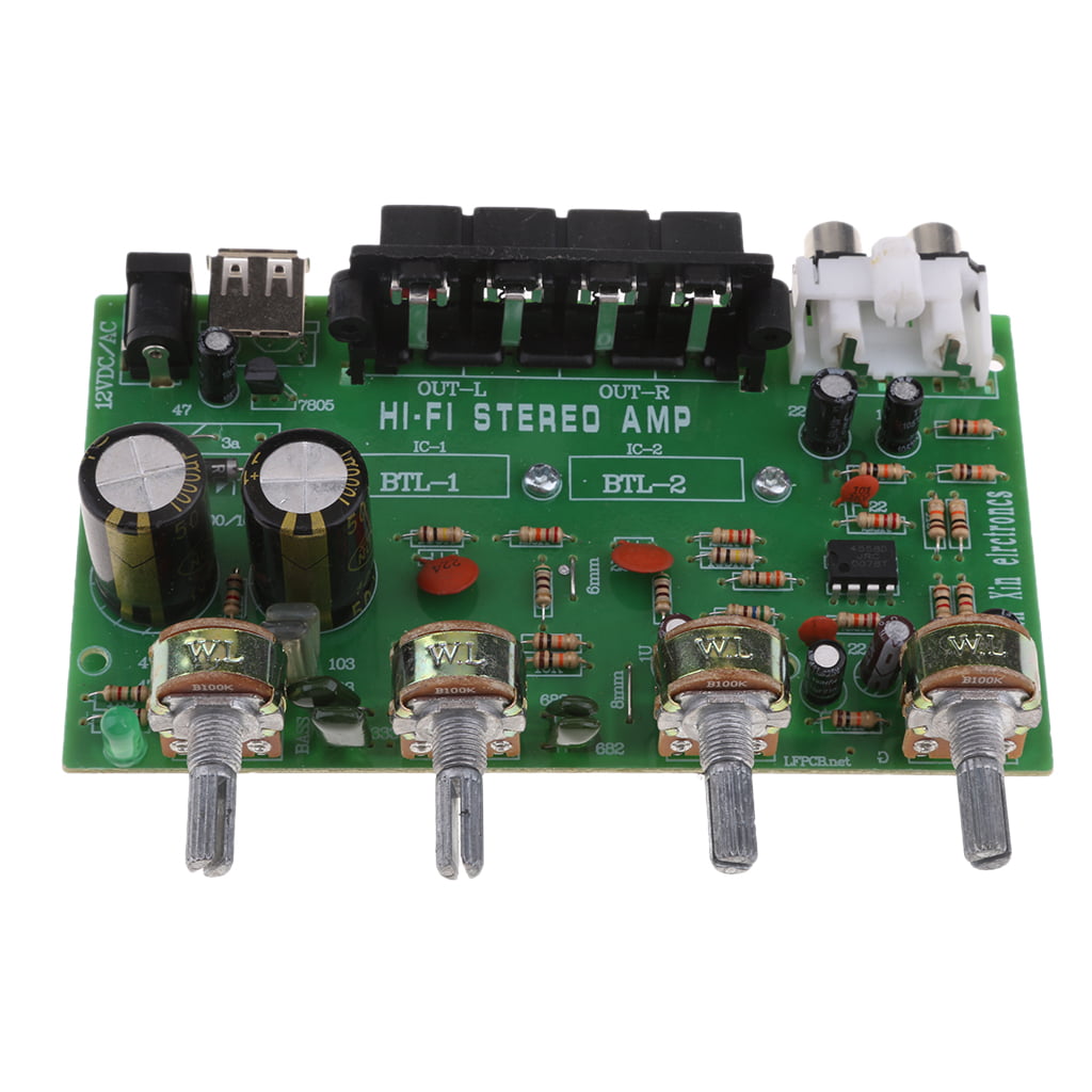 DX-0809 40W+40W DC12V Dual Channel 2.0 Power Amplifier Board 