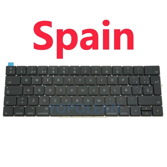 New Keyboard Replacement For Macbook Pro Retina 13" A1706 15" A1707 Touch Bar US UK Spain French Portugal Layout 2016 2017 Spain