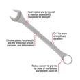 thumbnail image 4 of Sunex Tools 97010A SAE Raised Panel Jumbo Combination Wrench Set, 1-5/16-Inch - 2-Inch, Fully Polished, 10-Piece (Includes Roll-Case), 4 of 4