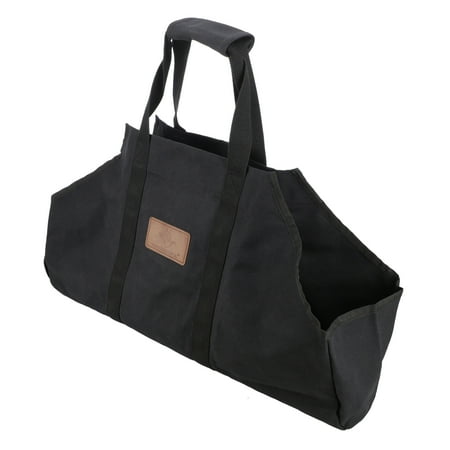 White Duck Heavy Duty Firewood Log Carrier Bag Canvas Waxed Wood Boat Bag Firewood Holder for Fireplaces Camping