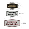 thumbnail image 2 of Fancy Absolutely No Soliciting Sign (White/Red) - Small, 2 of 5