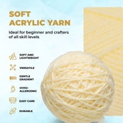 Mary Maxim Baby’s Best Yellow Yarn Size 2 Yarn for Baby, Acrylic Nylon Blend, 171 Yards