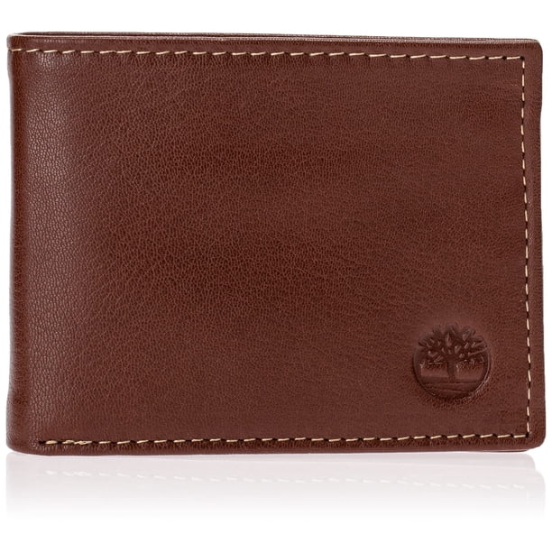 Billetera Timberland Passcase Hybrid Bifold de Cuero Cognac