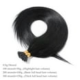 thumbnail image 4 of Benehair 100% Real Remy Human Hair Extensions Micro Ring I Tip Hair Stict Tip Keratin Pre Bonded Hair 0.5g Thick 50 Strands Black, 4 of 11