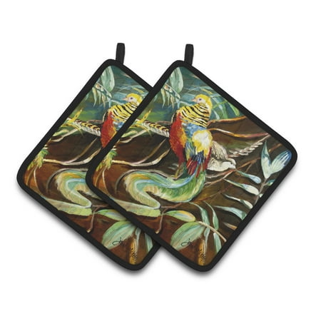 

Carolines Treasures JMK1221PTHD Mandarin Pheasant Pair of Pot Holders 7.5HX7.5W multicolor