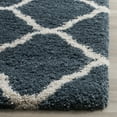 thumbnail image 4 of SAFAVIEH Hudson Aline Plush Geometric Shag Runner Rug, Slate Blue/Ivory, 2'3" x 6', 4 of 7