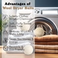 thumbnail image 3 of Wool Dryer Balls - Made from 100% Turkish Wool, Softens Clothes, Minimizes Static, and Helps Reduce Drying Time, Sustainable and Reusable - Pack of 8, 3 of 8