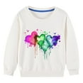 thumbnail image 4 of piuwrlz Long Sleeve Sweatshirt for Girls Boys Printed Hoodie Without a Hat Hoodie White Size 2-3 Years, 4 of 4