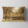 thumbnail image 2 of Designart Beautiful Rural African Huts - Landscape Printed Throw Pillow - 12x20, 2 of 5