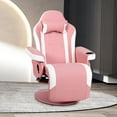 thumbnail image 3 of Massage Gaming Recliner, High Back Swivel Home Office Chair w/Adjustable Backrest & Footrest for Gaming, Pink, 3 of 8