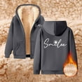 thumbnail image 3 of Lined Thick Hoodies for Women 2025 Winter Long Sleeve Chrysanthemum Graphic Hooded Sweatshirt Pullover Tops, 3 of 4
