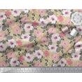 thumbnail image 3 of Soimoi Poly Georgette Fabric Leaves & Floral Artistic Print Fabric by The Yard 52 Inch Wide, 3 of 3