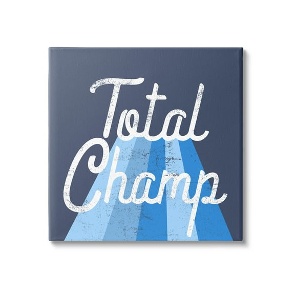 Stupell Industries Total Champ Vintage Stripes Graphic Art Gallery Wrapped Canvas Print Wall Art, Design by Lil' Rue