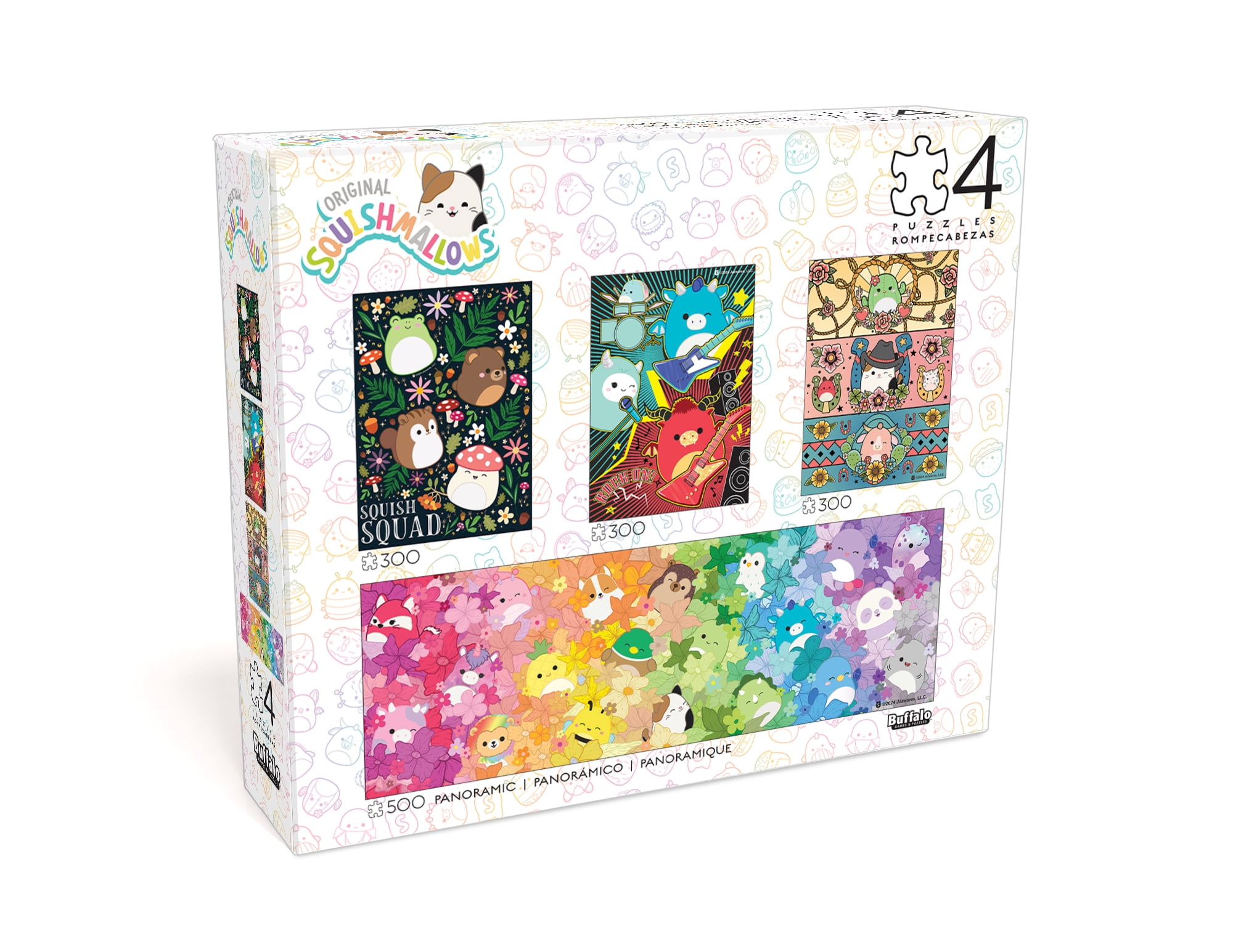 Buffalo Games 4-in-1 Interlocking Jigsaw Puzzle Set, 500 & 300 pcs