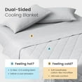 thumbnail image 2 of Cooling Blanket for Hot Sleepers, Q-Max 0.4 Cooling Comfort Queen Size, Cold Blankets for Night Sweats Sleeping, Ultra-Cool Lightweight Breathable Summer Blanket for Bed, 2 of 7