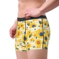 thumbnail image 3 of Bingfone Blue Floral Sunflower Men's Underwear - Casual Stretch Boxer Briefs-X-Large, 3 of 7