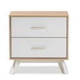 thumbnail image 4 of Baxton Studio Helena 2 Drawer Nightstand in Natural and Whitewash, 4 of 10