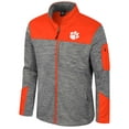 thumbnail image 2 of Men's Colosseum  Gray/Orange Clemson Tigers Guard Full-Zip Jacket, 2 of 3