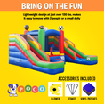 thumbnail image 4 of Pogo Crossover Double Water Slide Inflatable Bounce House with Blower, Sports, 4 of 8