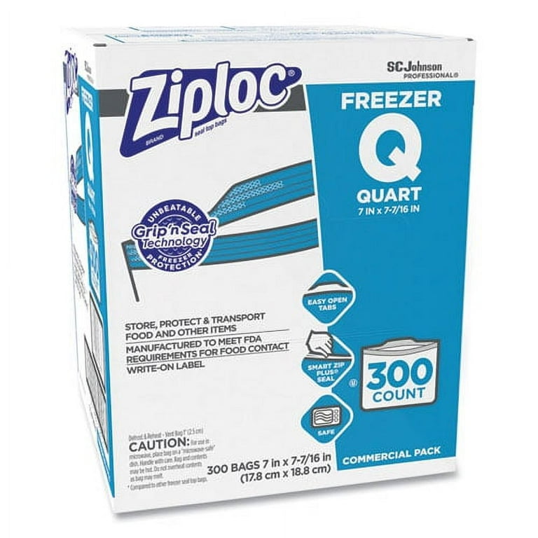 Double Zipper Freezer Bags, 1 qt, 2.7 mil, 7 Double Zipper Freezer Bags, 1 qt, 2.7 mil, 7