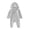 Grey, variant on WUXIAN Toddler Girls Boys Winter Long Sleeve Jumpsuit Hooded Solid Color Outwear Children Clothes Baby Comfortable Dailywear