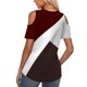 thumbnail image 4 of Fiudx Ofertas Flash Artículos En Oferta Blusa de Manga Corta con Hombros Descubiertos y Estampado Cómoda Informal para Mujer a La Moda, 4 of 6