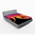 thumbnail image 1 of Ambesonne Fantasy Fitted Sheet, Prince Cartoon Castle, Queen Size, Multicolor, 1 of 2