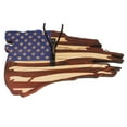 thumbnail image 2 of European Deer Mount Plaque Prey Display Rack Wooden Background Stars and Stripes Patterns Home Decor  A, 2 of 7