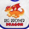 thumbnail image 4 of Inktastic Big Brother Cute Red and Orange Dragon Boys Baby Bib, 4 of 4