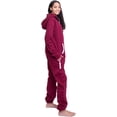 thumbnail image 4 of Maroon Hoodie Onesie Jumpsuit Premium One-Piece SweatSuit for Men & Women, 4 of 6