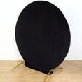 thumbnail image 2 of Efavormart 7.5ft Metallic Black Soft Velvet Round Backdrop Stand Cover, Fitted Wedding Arch Cover - 2-Sided, 2 of 6