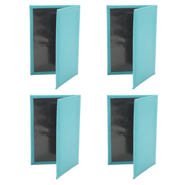 Porta pasaporte de cuero de PU Porta pasaporte de 4 piezas Cartera para pasaporte Funda para pasaporte Impulsado por el rendimiento Jadeshay A