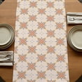 thumbnail image 5 of Table Runners 70 Inches Long Dress Scarves, Orange Floral Farmhouse Coffee/Dining/Kitchen Table Decor, Holiday Table Runner, Country Boho Ethnic Art Flowers Motifs 13x70 Inch, 5 of 9
