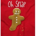 thumbnail image 2 of Funny Christmas Oh Snap Gingerbread Womens Slim Fit Graphic Tee Brisco Brands S, 2 of 5