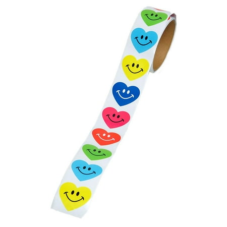 - Heart Smiley Face Sticker Roll