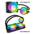 thumbnail image 2 of COOLMOON RGB All-in-One Liquid CPU Cooler Radiator Water Cooling Cooler System for 120mm/240mm, 2 of 8