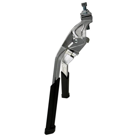 Fabrications Double Leg Kickstand, Silver – Heavy Duty Support Stand for Bicycles and Exercise Equipment (Model 45023)