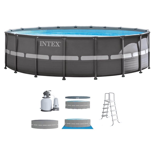 Intex 18' x 52" Ultra Frame Above Ground Swimming Pool Set with Sand Filter Pump