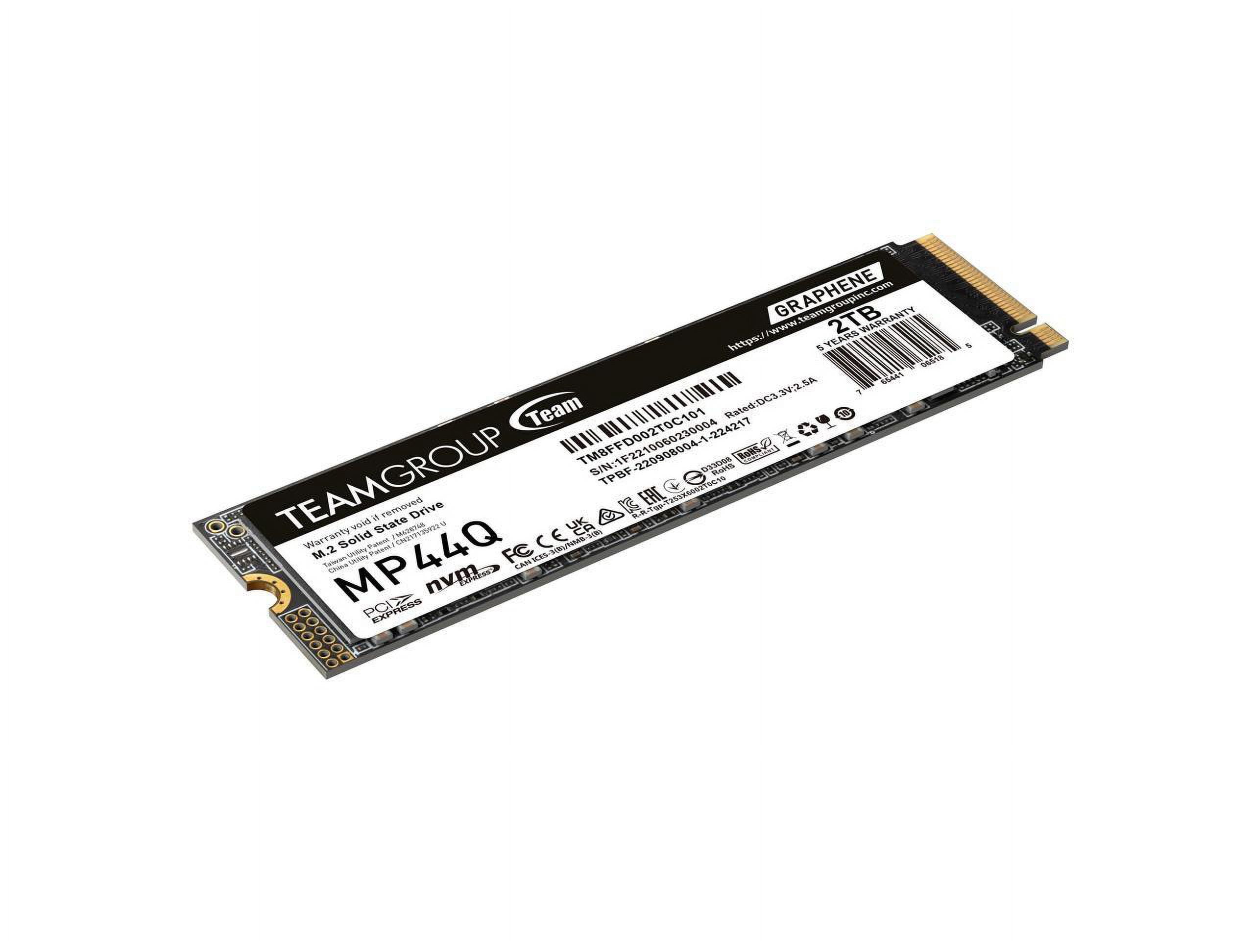 TEAMGROUP MP44Q 2TB PCIe Gen4 x4 M.2 2280 SSD Laptop & Desktop & NUC & NAS compatible, Speed up to 7400MB/s (TM8FFD002T0C101)