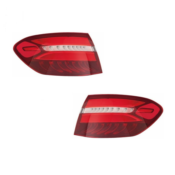 For Mercedes-Benz GLC300 2016 2017 2018 2019 Tail Light Driver and Passenger Side | Pair | Outer | LED | Replacement For MB2804115, MB2805115 | 253906110064, 2539061100