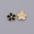 thumbnail image 4 of EHJRE 10Pcs Enamel Flower Charms Pendants for Jewelry Making Bracelets DIY Black, 4 of 9