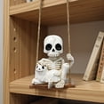 thumbnail image 6 of Deeceymbur Skeleton Hugging Pot Resin Hanging Ornament Outdoor Patio Decor Gothic Garden Accent Indoor Macabre Display 2.67x1.77x3.14in, 6 of 10