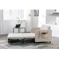 thumbnail image 5 of COOLMORE Convertible Sleeper Sofa Bed in Linen, Velvet Loveseat Couch with Pull-Out Bed, Living Room Chaise Lounge (47.64" x 29.92" x 31.50"),Beige, 5 of 9